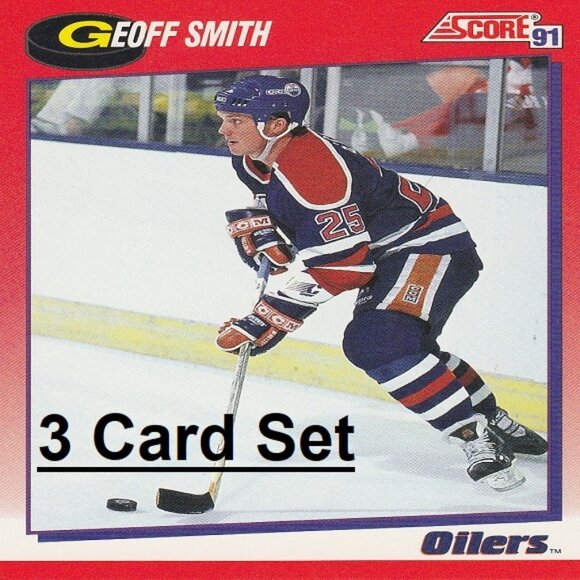 Geoff Smith Edmonton Oilers NHL Hockey Card Collection - 3 Card Set - Picture 1 of 4